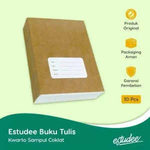 Buku Tulis Kwarto Sampul Coklat 38 Lembar Isi 10 Pcs